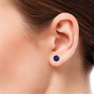 Swarovski sapphire stud earrings 2 ctw